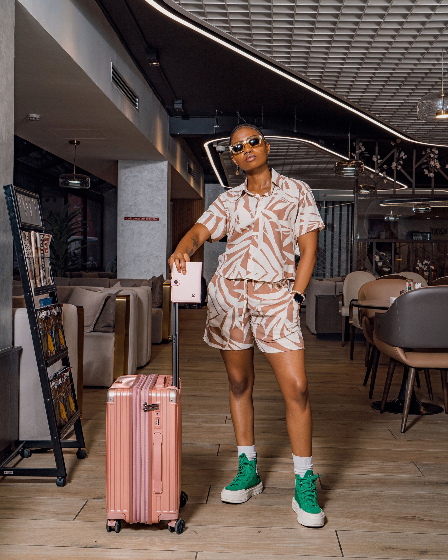 Tickle-me-Pink Cropped Shirt