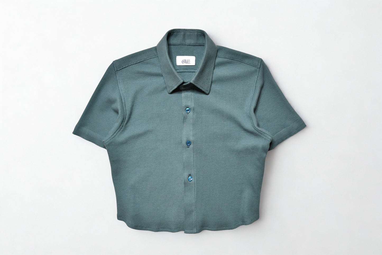 Cropped Textured Travel Shirt