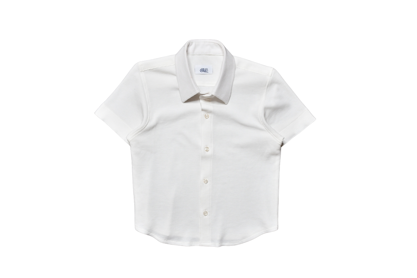 Cropped Textured Travel Shirt