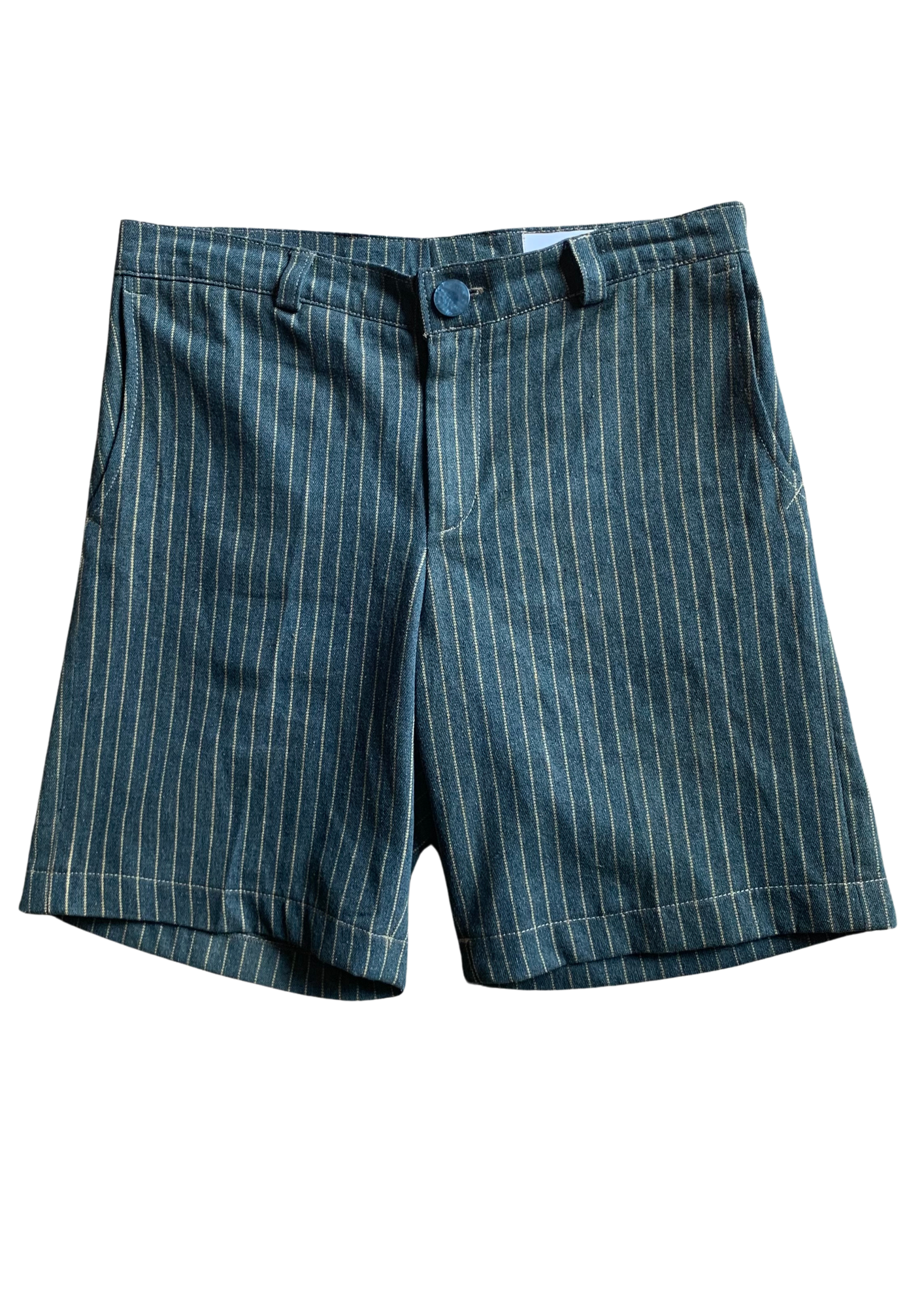 Striped Denim Shorts